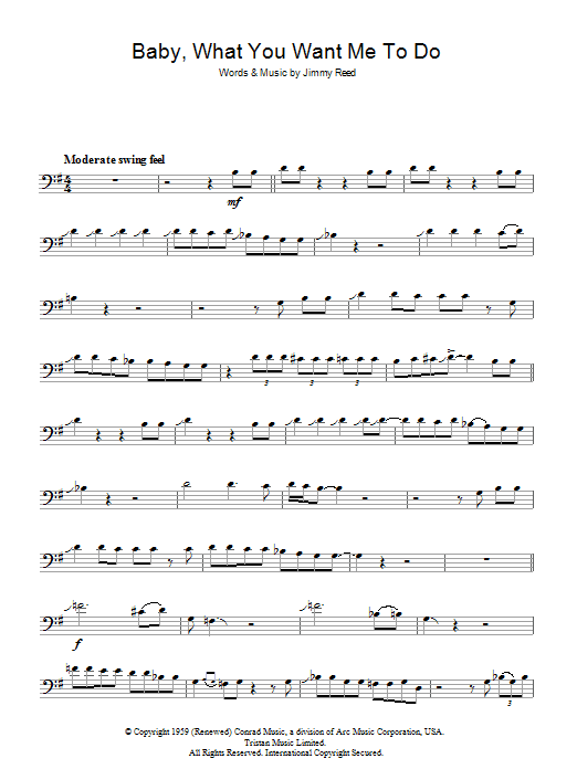 Download Jimmy Reed Baby, What You Want Me To Do Sheet Music and learn how to play Guitar Lead Sheet PDF digital score in minutes