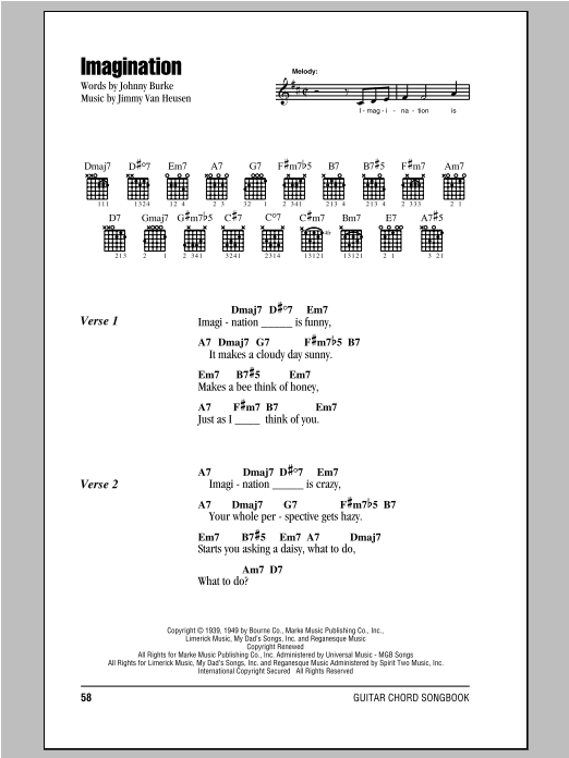 Download Jimmy Van Heusen Imagination Sheet Music and learn how to play French Horn PDF digital score in minutes