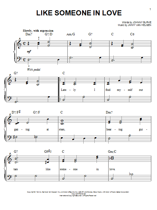 Download Jimmy Van Heusen Like Someone In Love Sheet Music and learn how to play French Horn PDF digital score in minutes