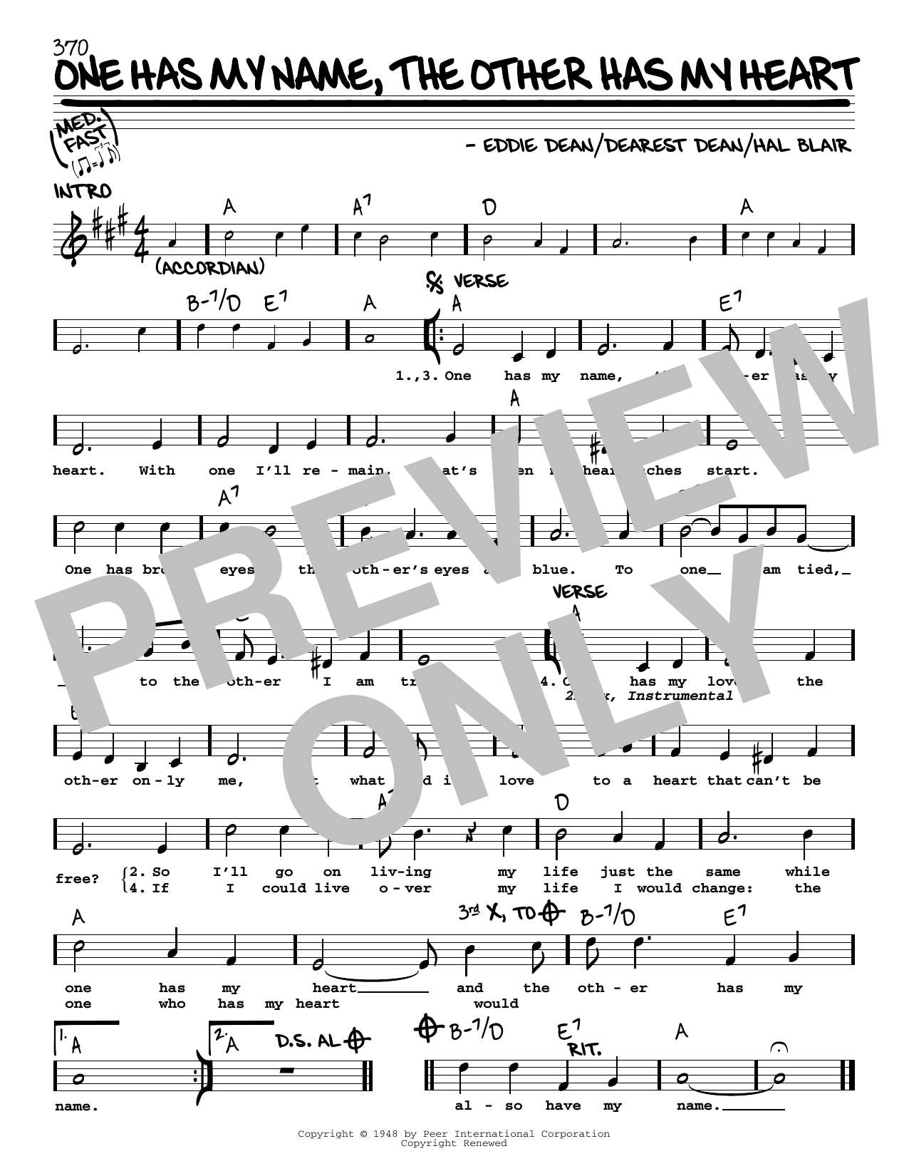 Download Jimmy Wakely One Has My Name, The Other Has My Heart Sheet Music and learn how to play Real Book – Melody, Lyrics & Chords PDF digital score in minutes