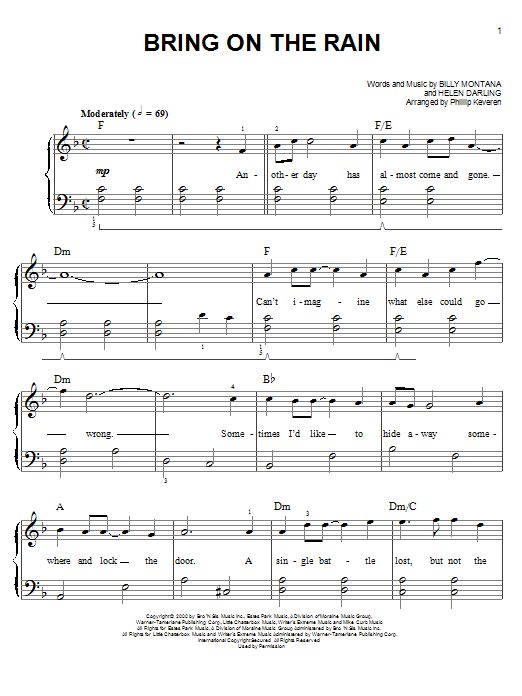 Download Jo Dee Messina with Tim McGraw Bring On The Rain Sheet Music and learn how to play Easy Piano PDF digital score in minutes