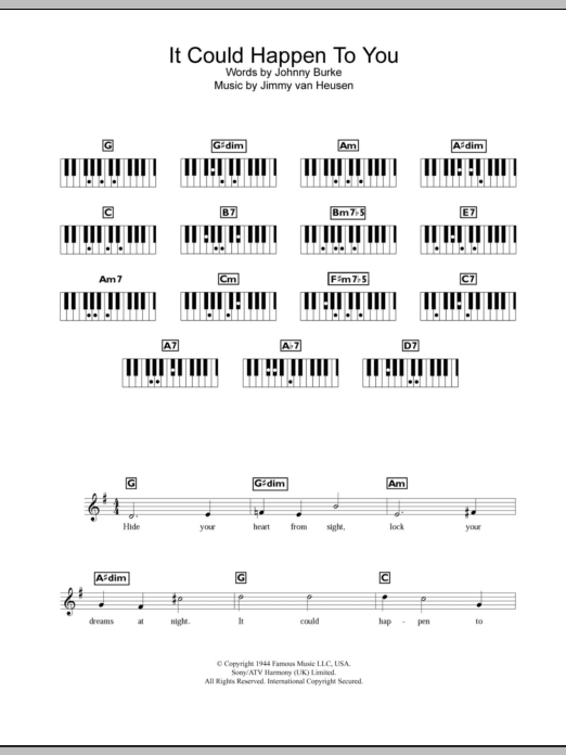 Download Jo Stafford It Could Happen To You Sheet Music and learn how to play Keyboard PDF digital score in minutes