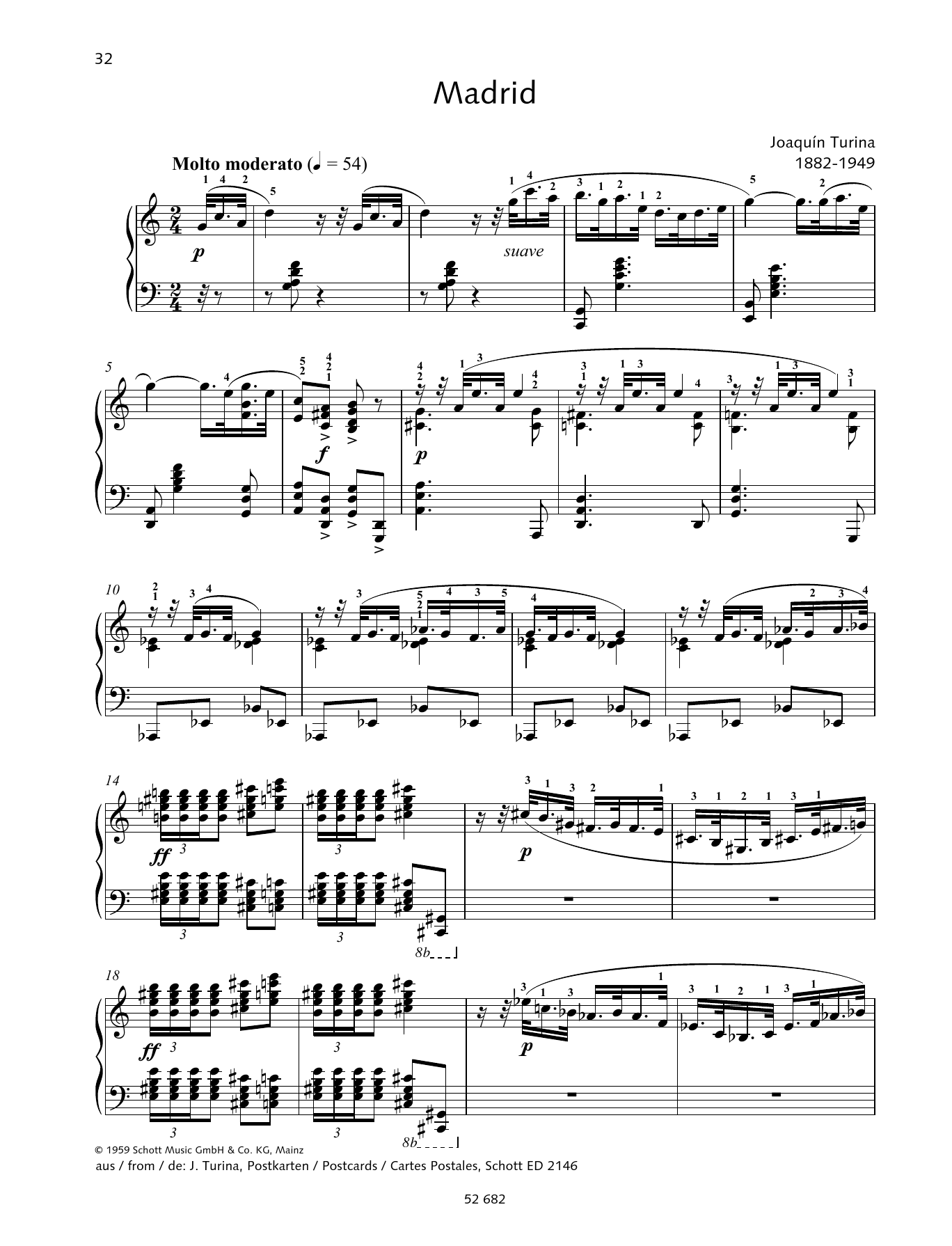 Download Joaquín Turina Madrid Sheet Music and learn how to play Piano Solo PDF digital score in minutes