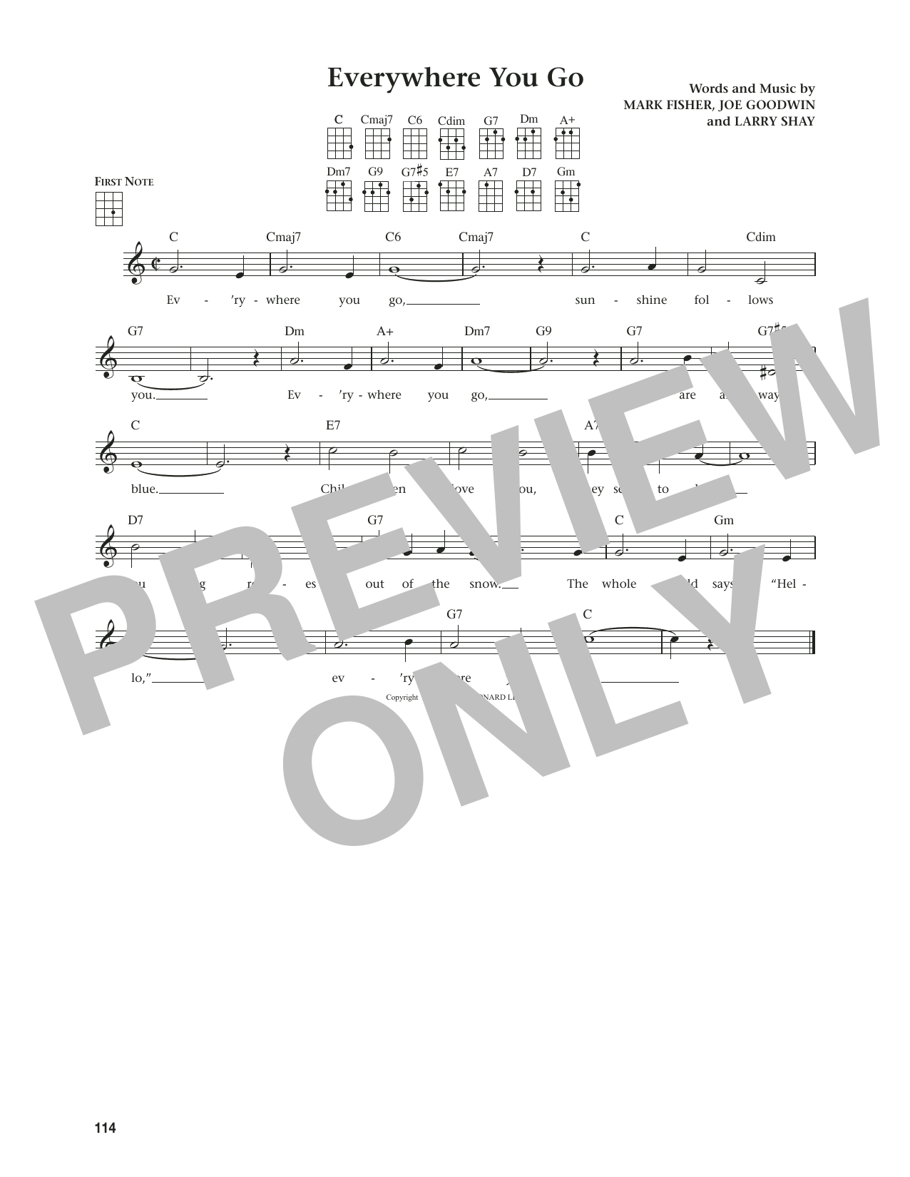 Download Joe Goodwin Everywhere You Go (from The Daily Ukulele) (arr. Jim Beloff) Sheet Music and learn how to play Ukulele PDF digital score in minutes