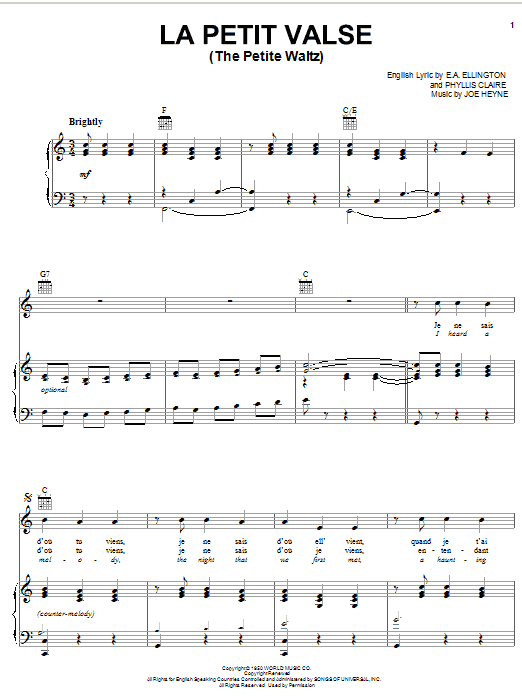 Download Joe Heyne The Petite Waltz Sheet Music and learn how to play Accordion PDF digital score in minutes