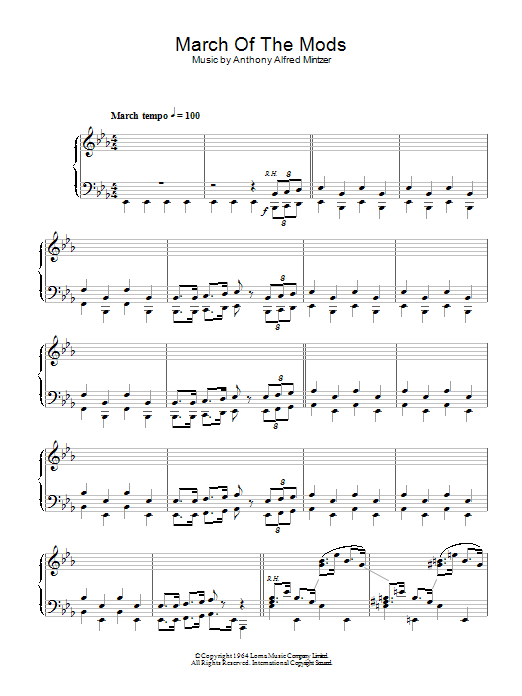 Download Joe Loss March Of The Mods Sheet Music and learn how to play Piano PDF digital score in minutes