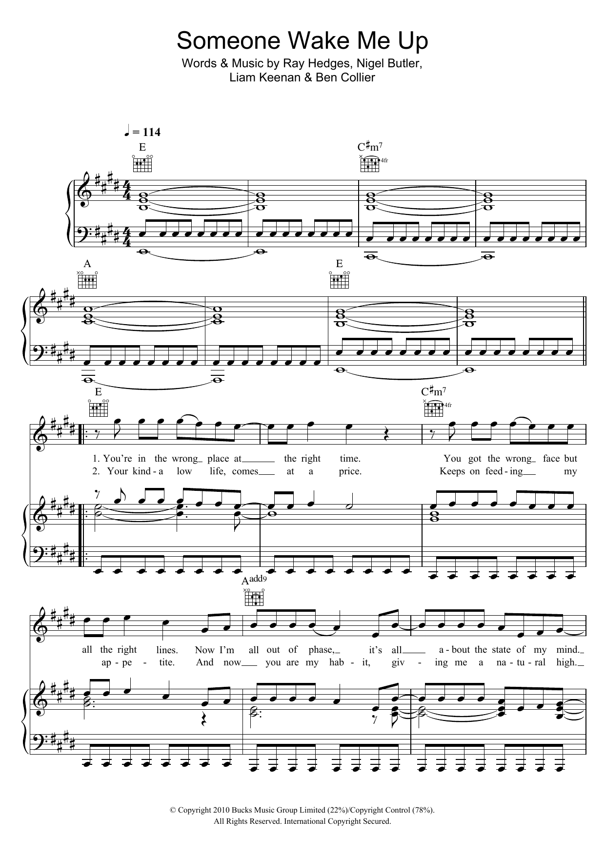 Download Joe Mcelderry Someone Wake Me Up Sheet Music and learn how to play Piano, Vocal & Guitar (Right-Hand Melody) PDF digital score in minutes