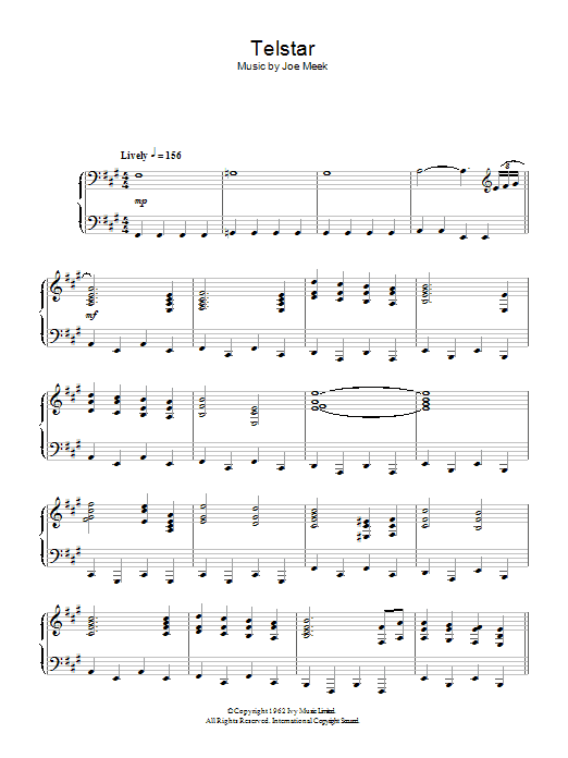 Download Joe Meek Telstar Sheet Music and learn how to play Piano PDF digital score in minutes