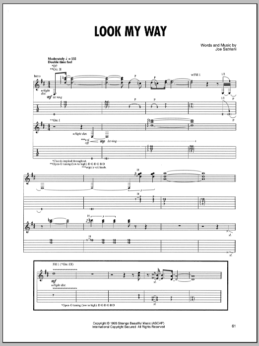 Download Joe Satriani Look My Way Sheet Music and learn how to play Guitar Tab PDF digital score in minutes