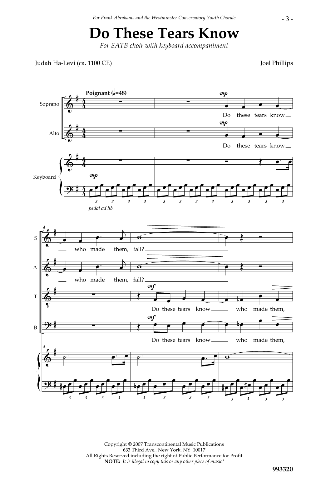 Download Joel Phillips Do These Tears Know Sheet Music and learn how to play SATB Choir PDF digital score in minutes