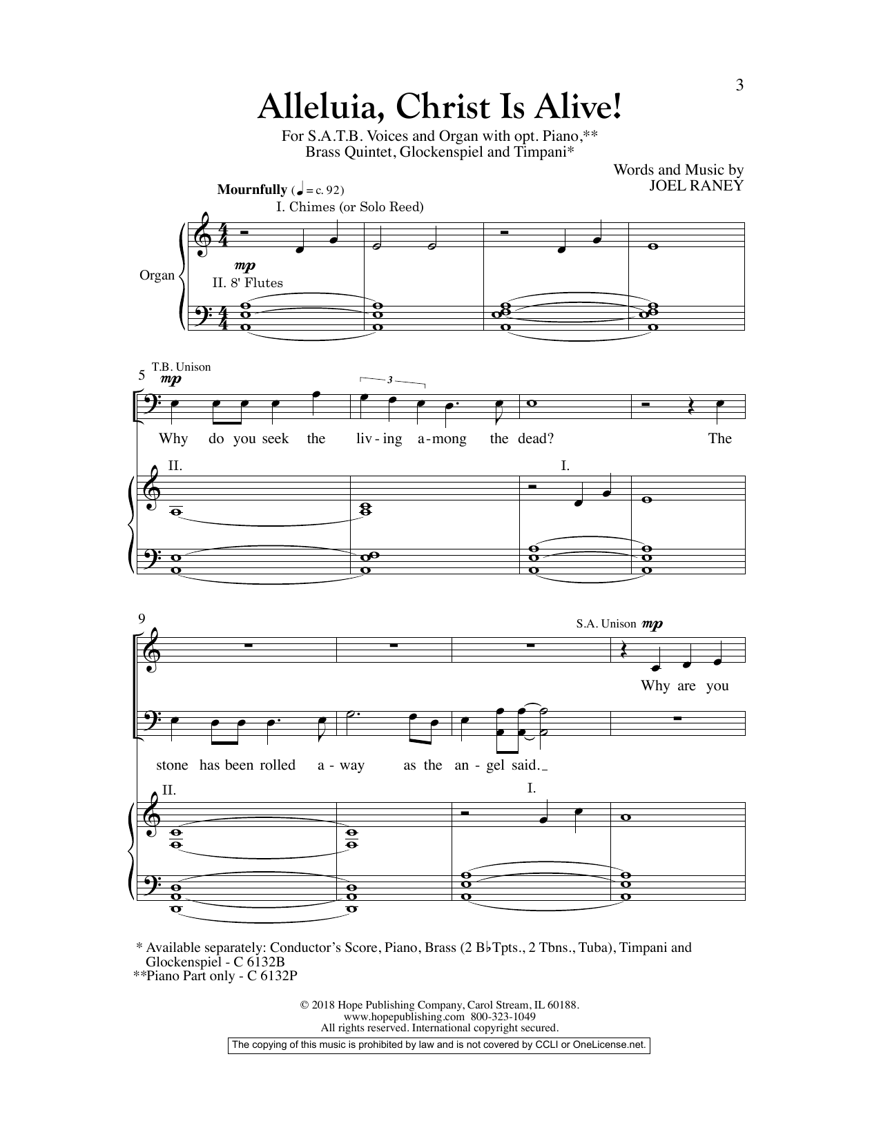 Download Joel Raney Alleluia, Christ Is Alive! Sheet Music and learn how to play SATB Choir PDF digital score in minutes