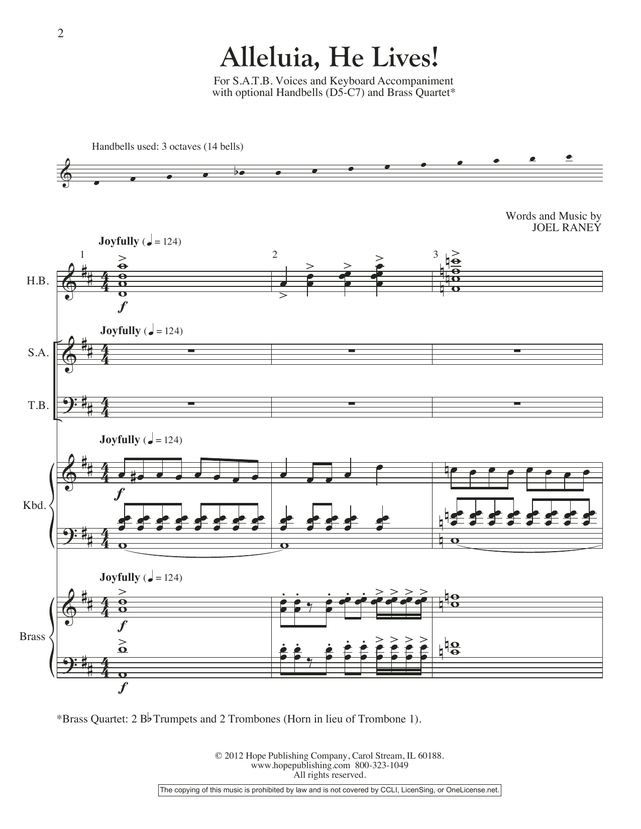 Download Joel Raney Alleluia, He Lives - Full Score Sheet Music and learn how to play Choir Instrumental Pak PDF digital score in minutes