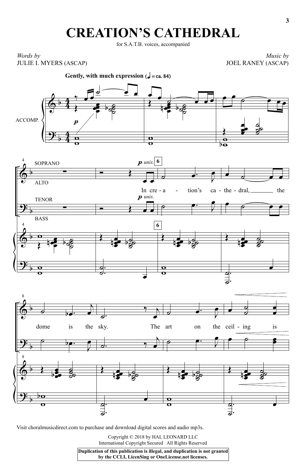 Download Joel Raney Creation's Cathedral Sheet Music and learn how to play SATB Choir PDF digital score in minutes