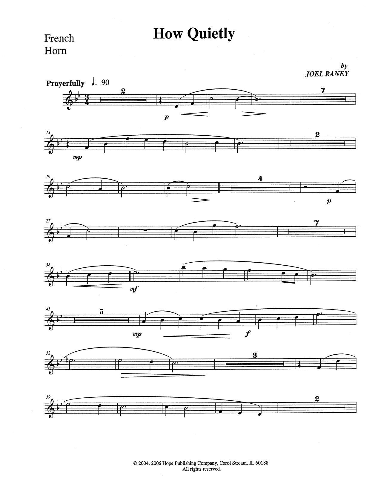 Download Joel Raney How Quietly - Flugelhorn Solo Sheet Music and learn how to play Choir Instrumental Pak PDF digital score in minutes