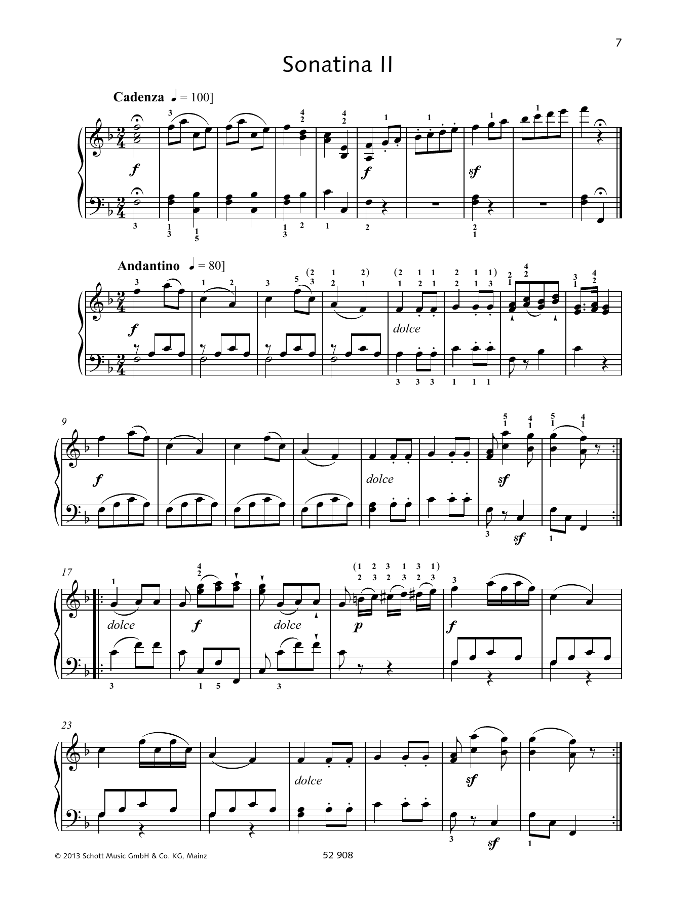 Download Johann Baptist Vanhal Sonatina II Sheet Music and learn how to play Piano Solo PDF digital score in minutes