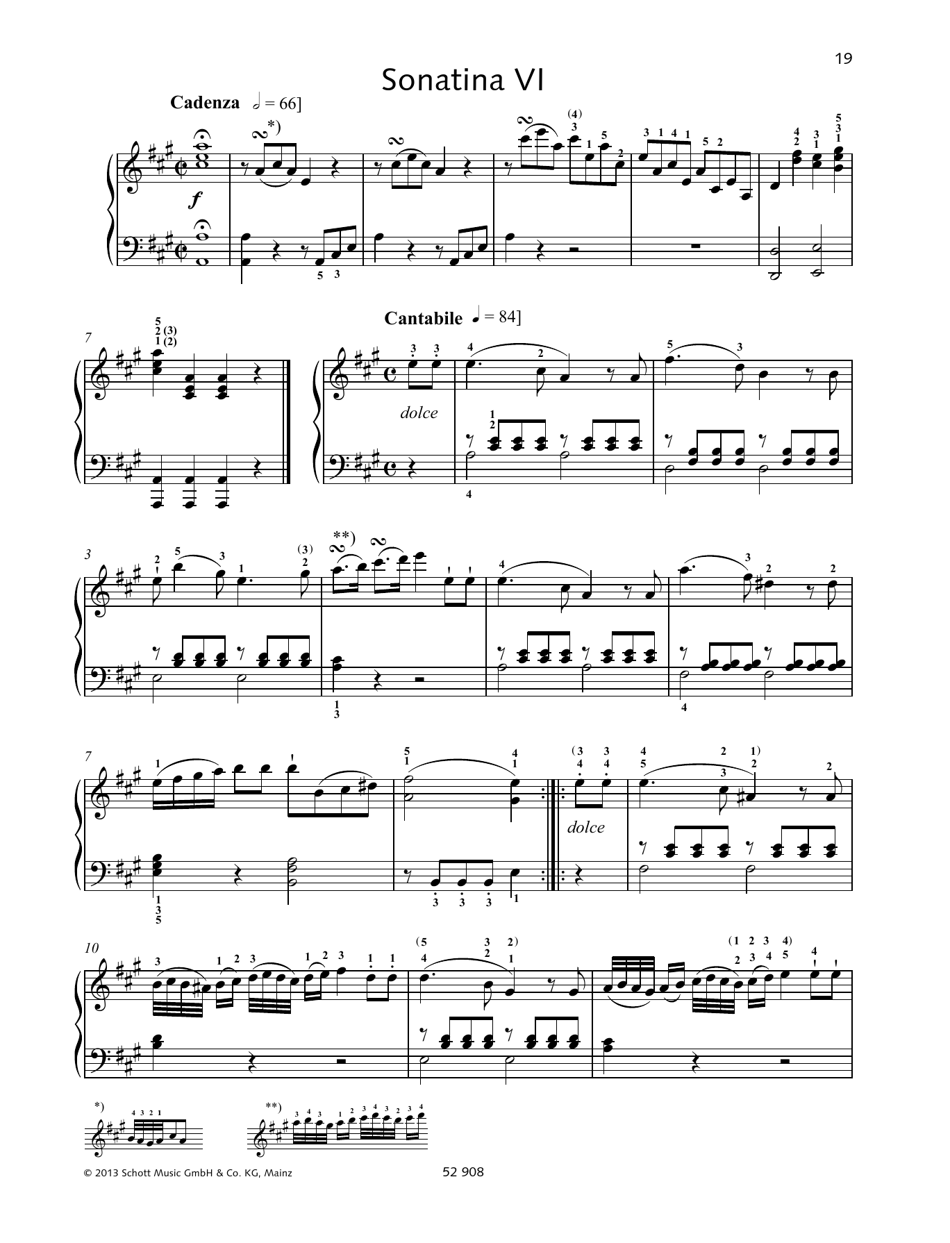 Download Johann Baptist Vanhal Sonatina VI Sheet Music and learn how to play Piano Solo PDF digital score in minutes