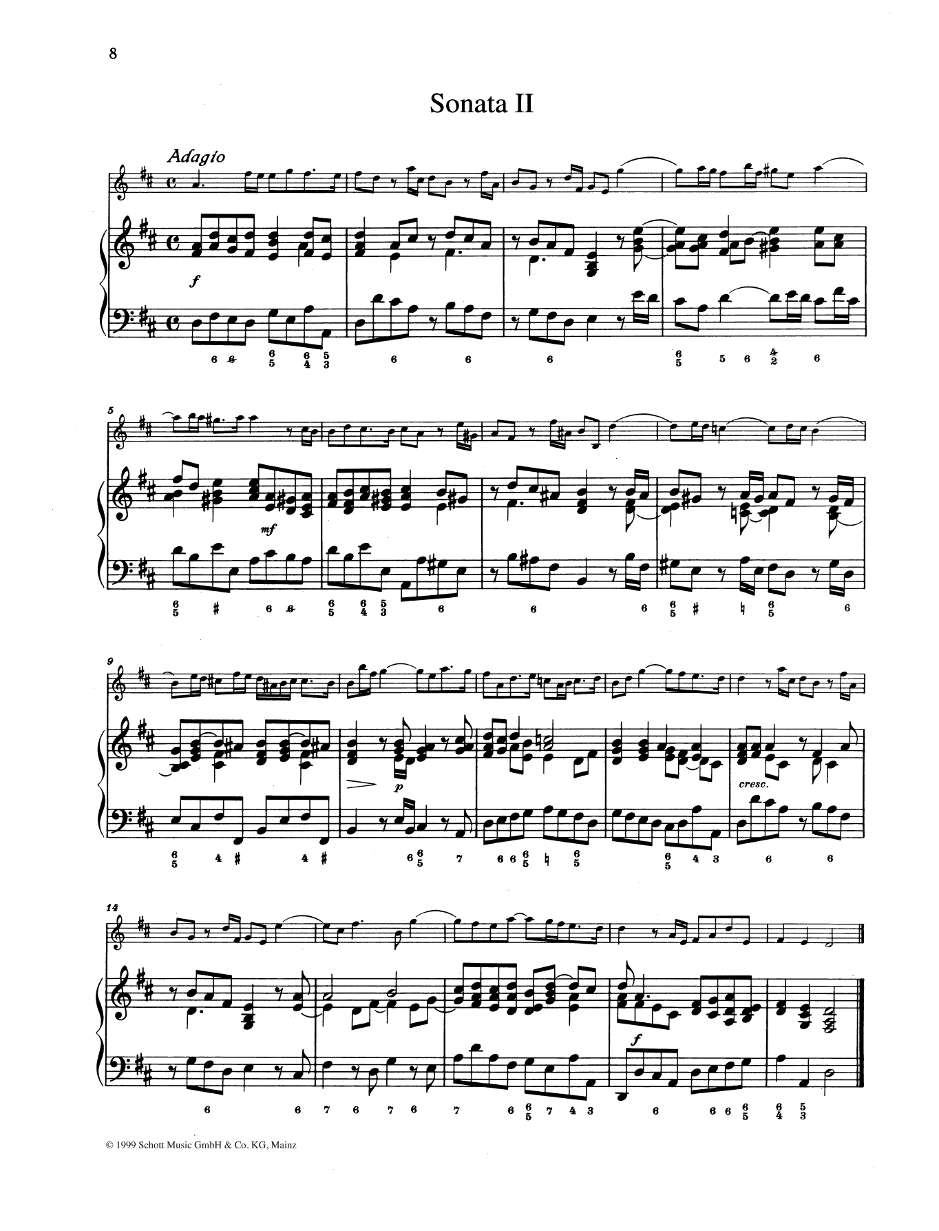 Download Johann Christoph Pepusch Sonata No. 2 Sheet Music and learn how to play String Solo PDF digital score in minutes