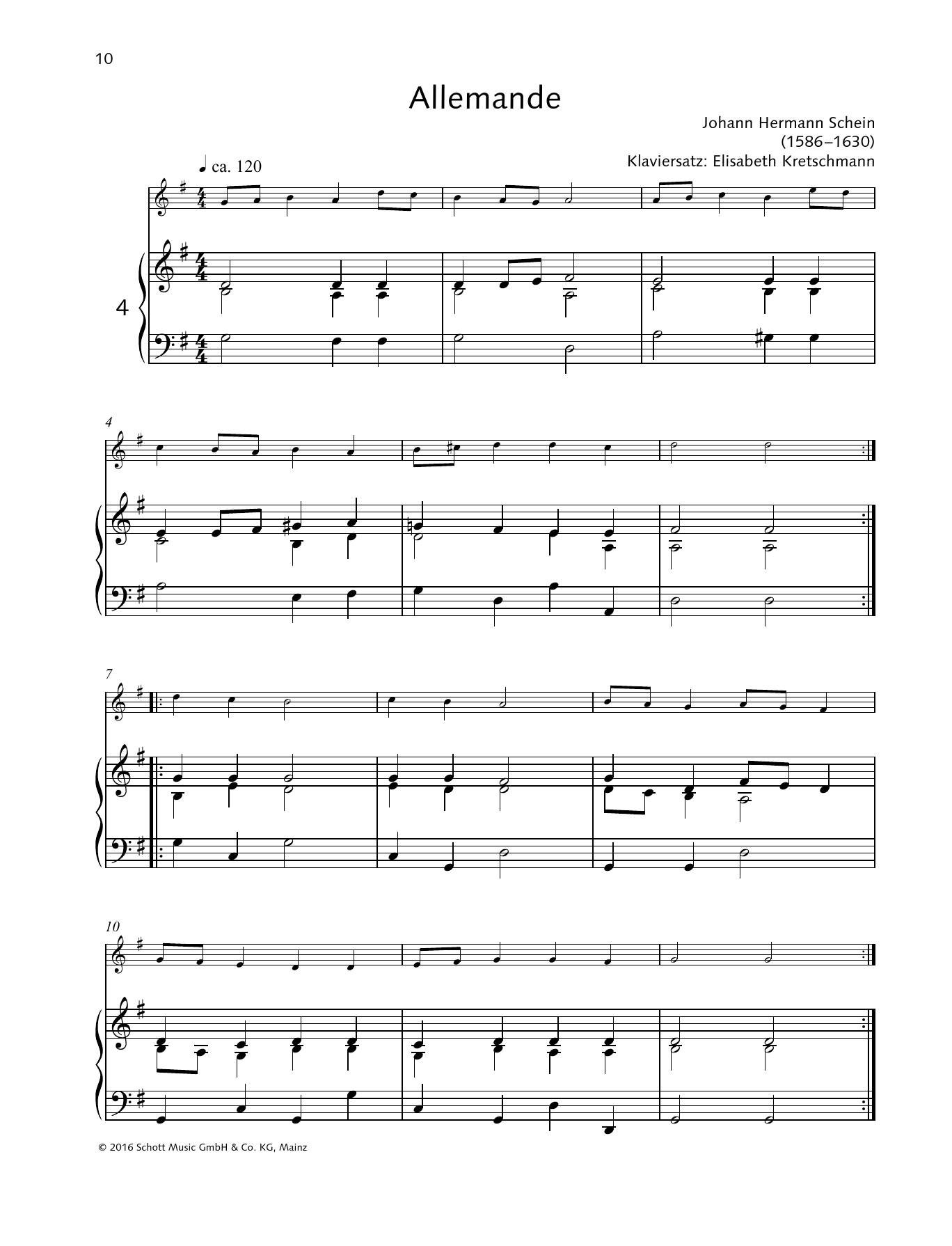 Download Johann Hermann Schein Allemande Sheet Music and learn how to play Woodwind Solo PDF digital score in minutes