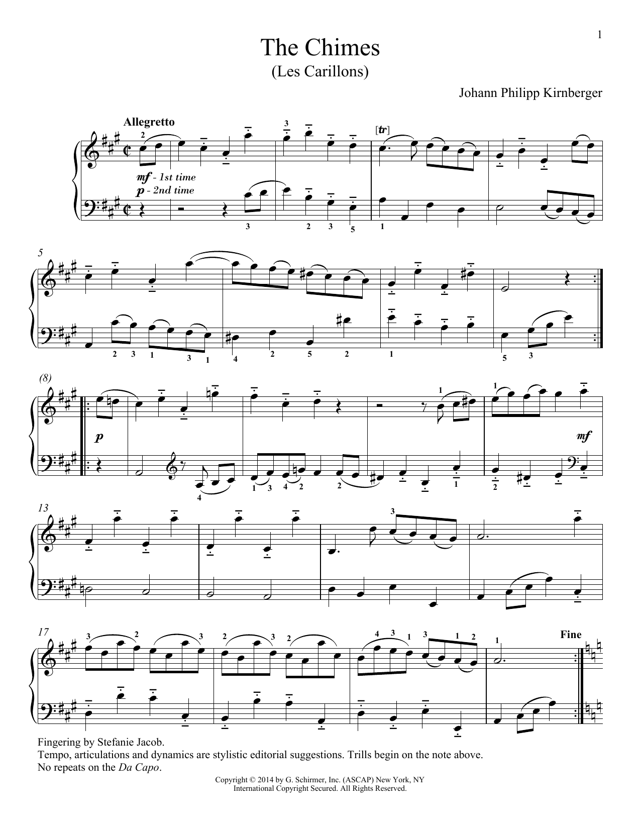 Download Richard Walters Les Carillons Sheet Music and learn how to play Piano PDF digital score in minutes