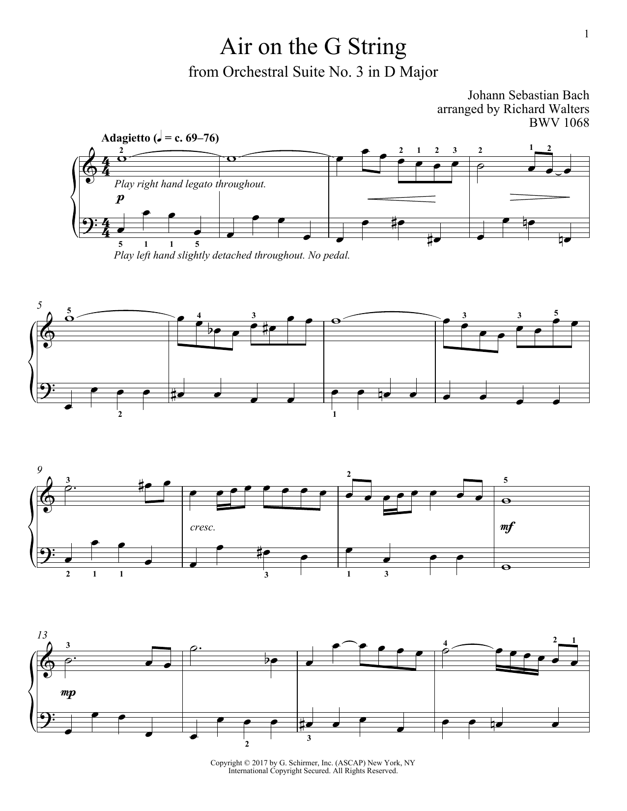Download Johann Sebastian Bach Air (Air On The G String) Sheet Music and learn how to play Trumpet Duet PDF digital score in minutes