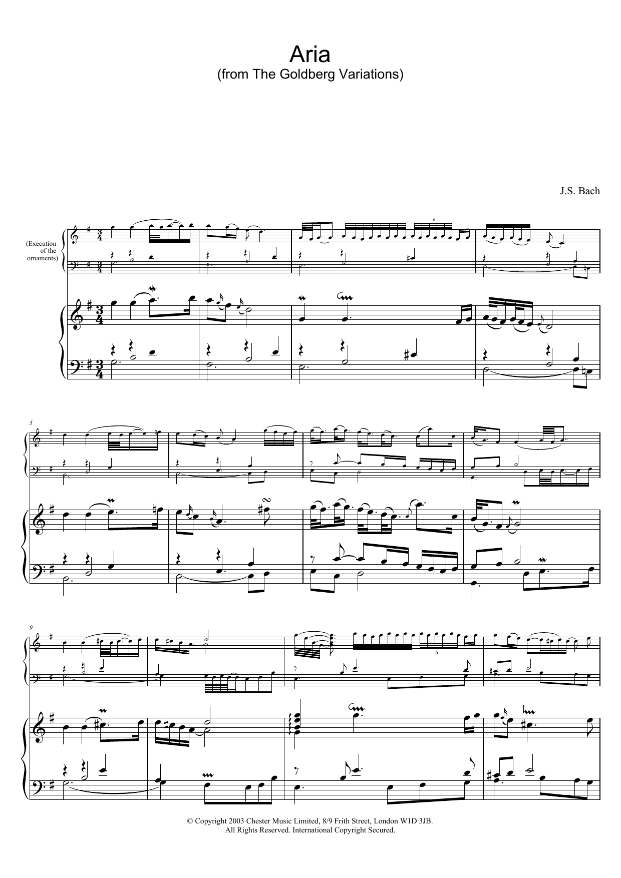 Download J.S. Bach Aria from The 'Goldberg' Variations Sheet Music and learn how to play Piano PDF digital score in minutes