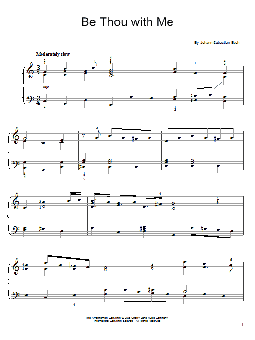 Download J.S. Bach Bist Du Bei Mir (If You Are With Me) Sheet Music and learn how to play Piano PDF digital score in minutes