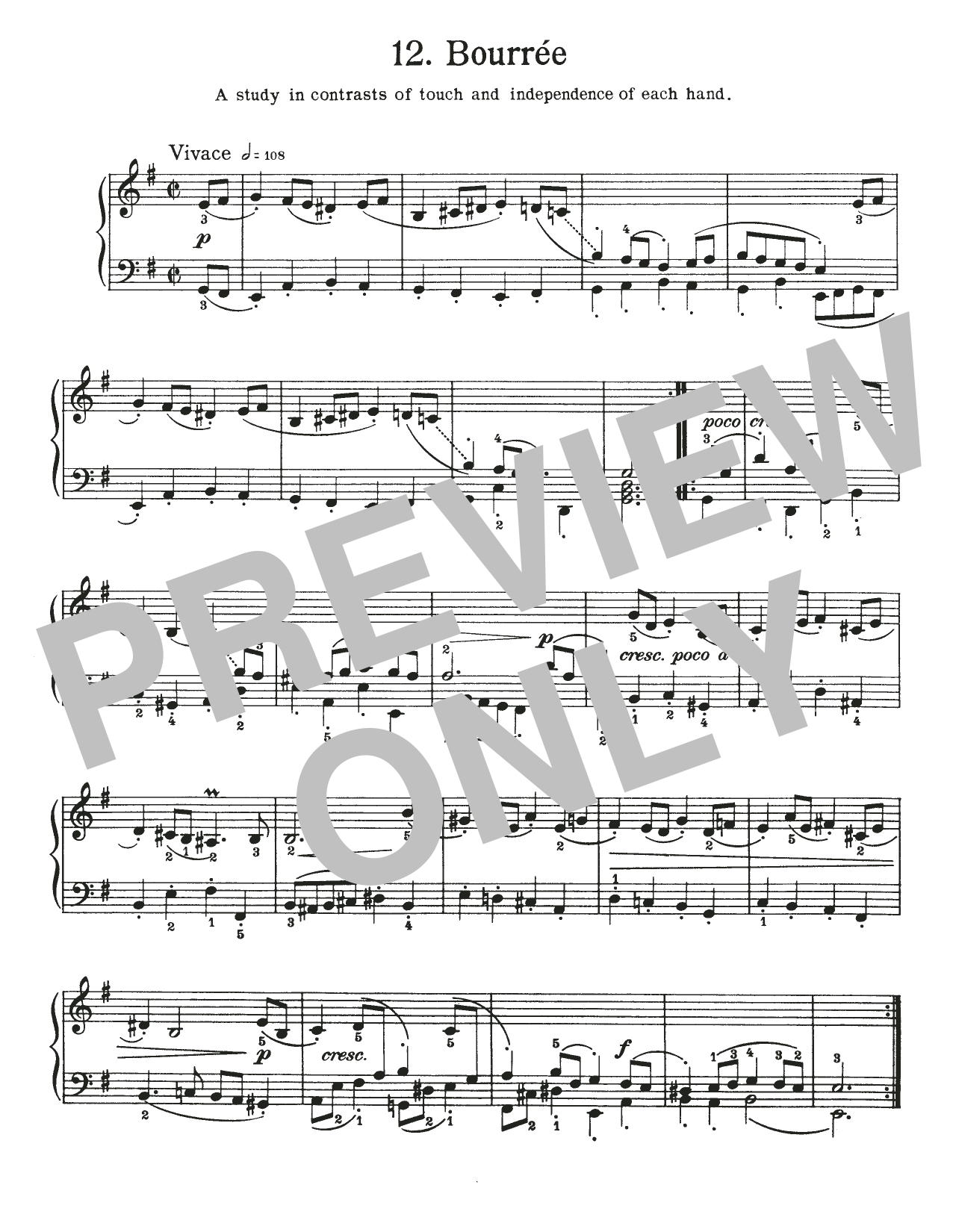 Download Johann Sebastian Bach Bourree, BWV 996 Sheet Music and learn how to play Piano Solo PDF digital score in minutes