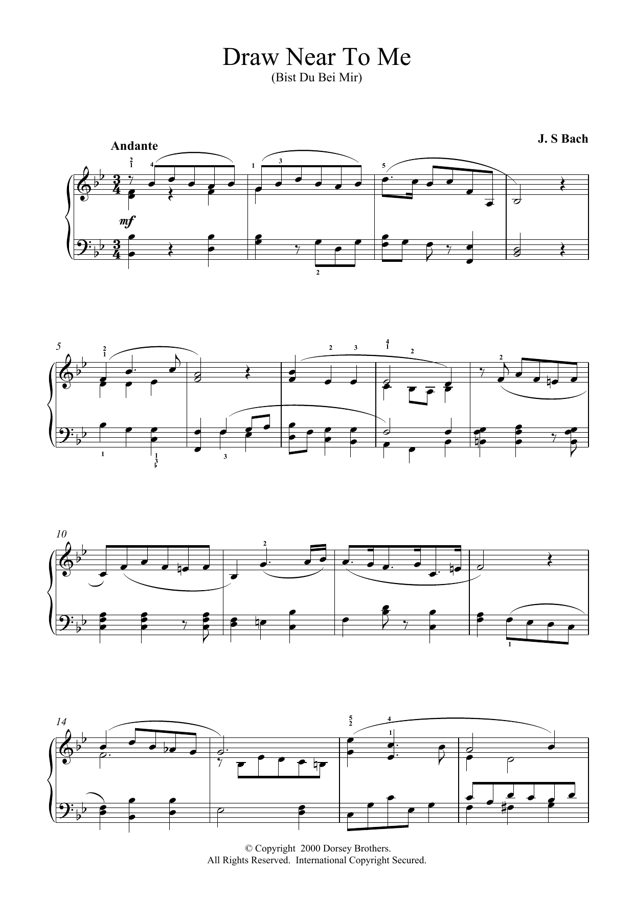 Download J.S. Bach Draw Near to Me Sheet Music and learn how to play Piano PDF digital score in minutes