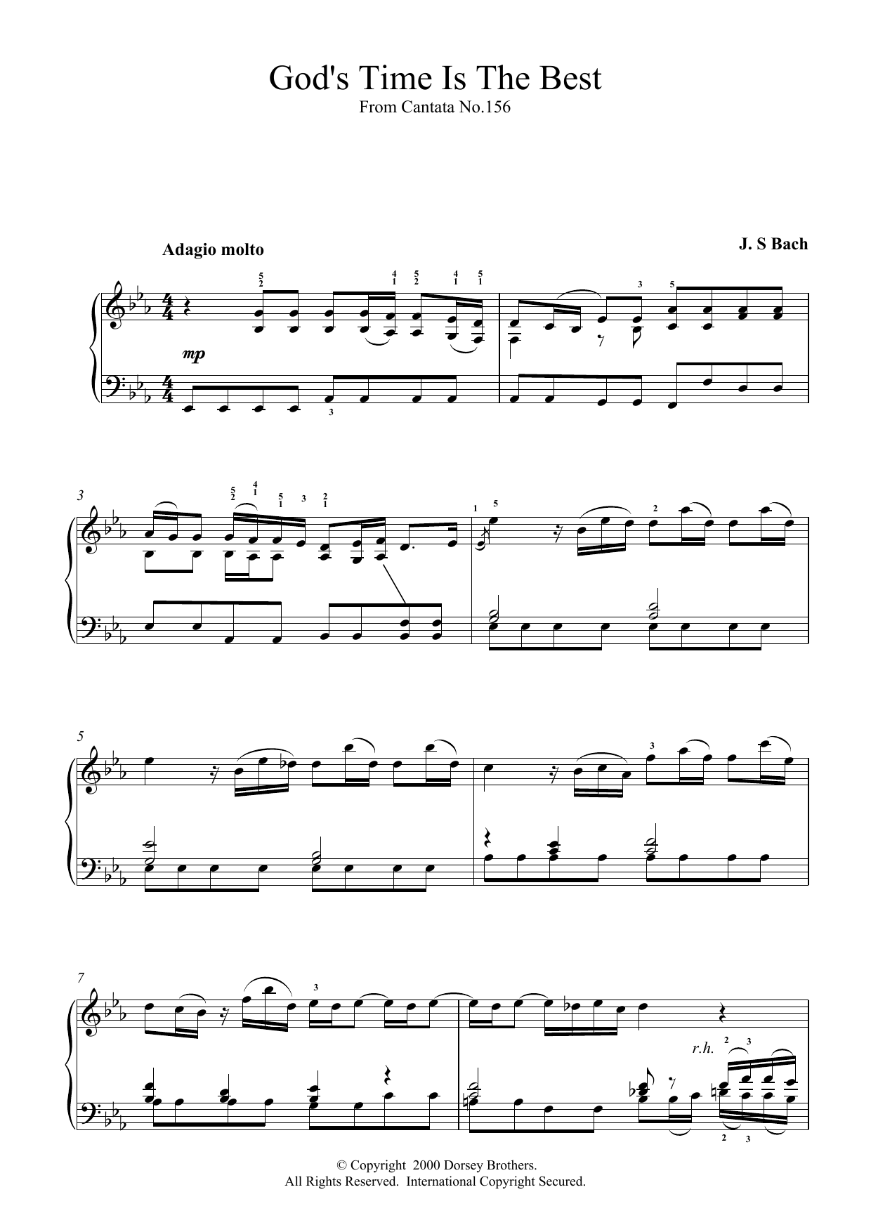 Download J.S. Bach God's Time Is The Best Sheet Music and learn how to play Piano PDF digital score in minutes