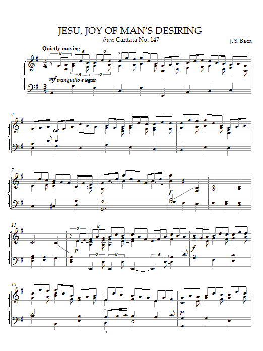 Download Johann Sebastian Bach Jesu, Joy Of Man's Desiring Sheet Music and learn how to play Alto Saxophone PDF digital score in minutes