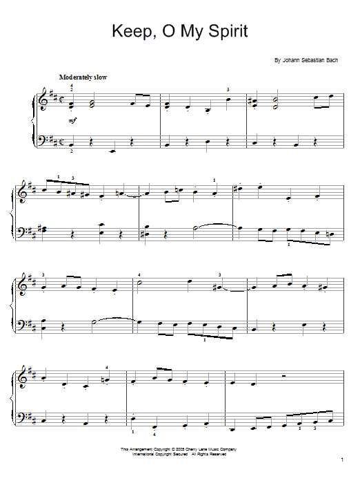 Download Johann Sebastian Bach Keep, O My Spirit Sheet Music and learn how to play Guitar Tab PDF digital score in minutes