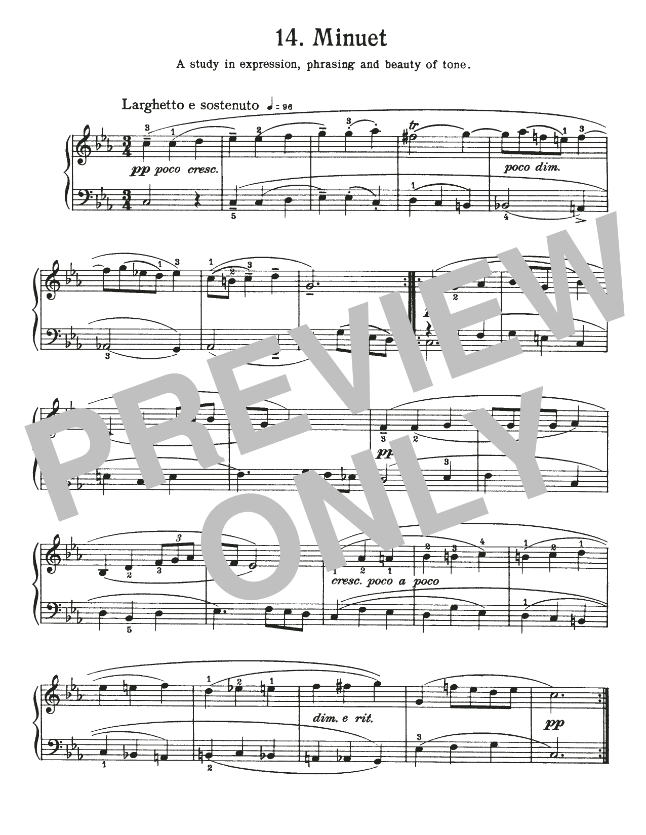 Download Johann Sebastian Bach Minuet In C Minor, BWV Appendix 121 Sheet Music and learn how to play Piano Solo PDF digital score in minutes