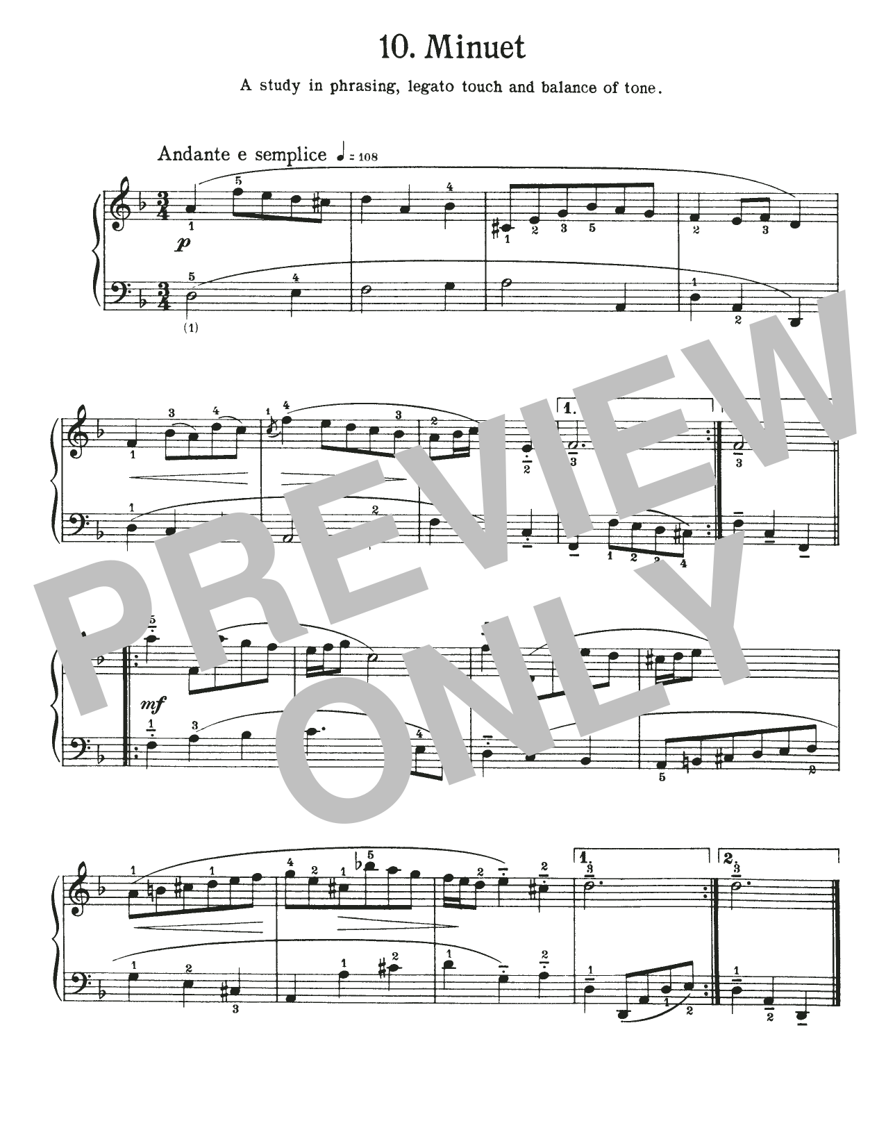 Download Johann Sebastian Bach Minuet In D Minor, BWV Appendix 132 Sheet Music and learn how to play Piano Solo PDF digital score in minutes