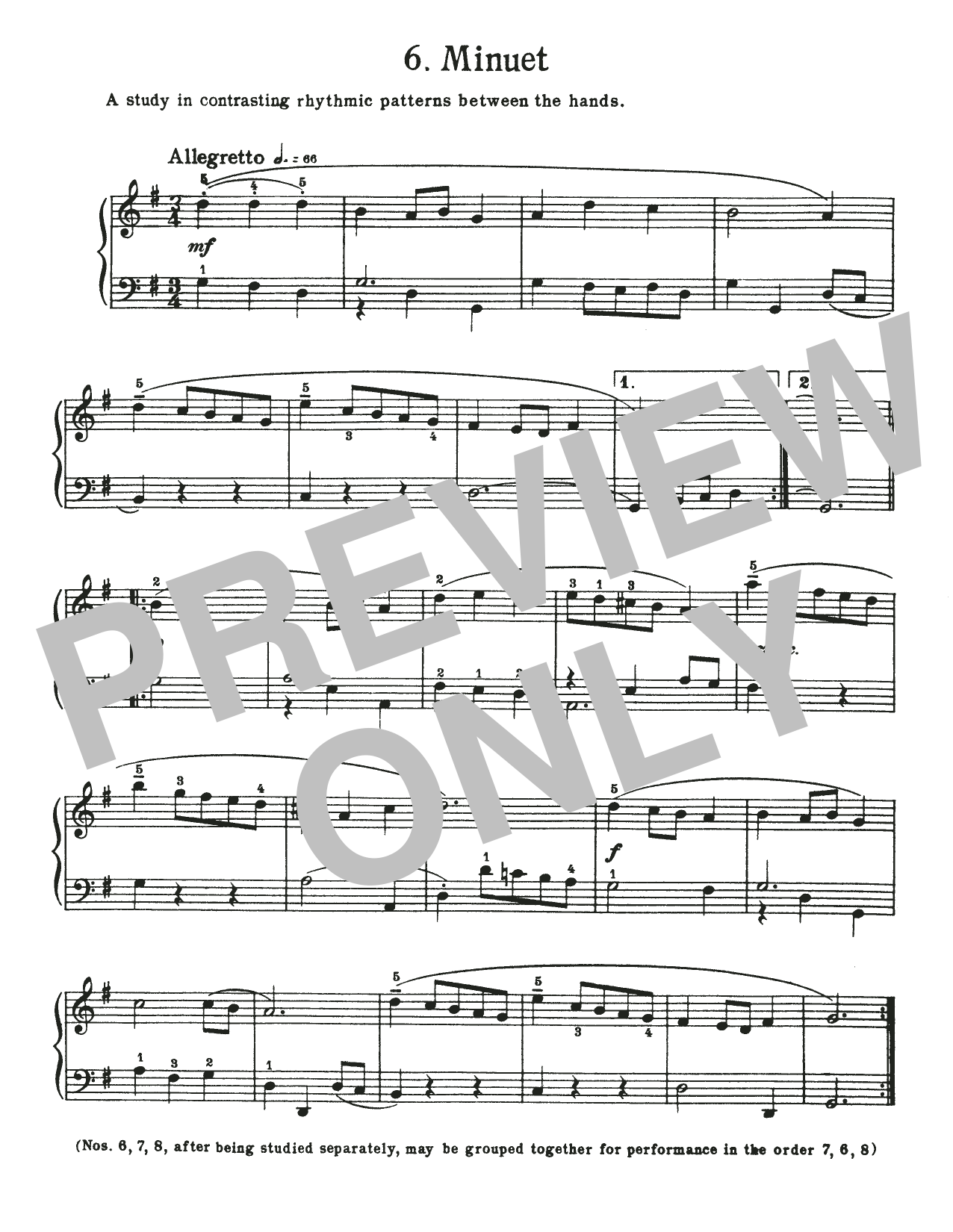 Download Johann Sebastian Bach Minuet In G Major, BWV 822 Sheet Music and learn how to play Piano Solo PDF digital score in minutes