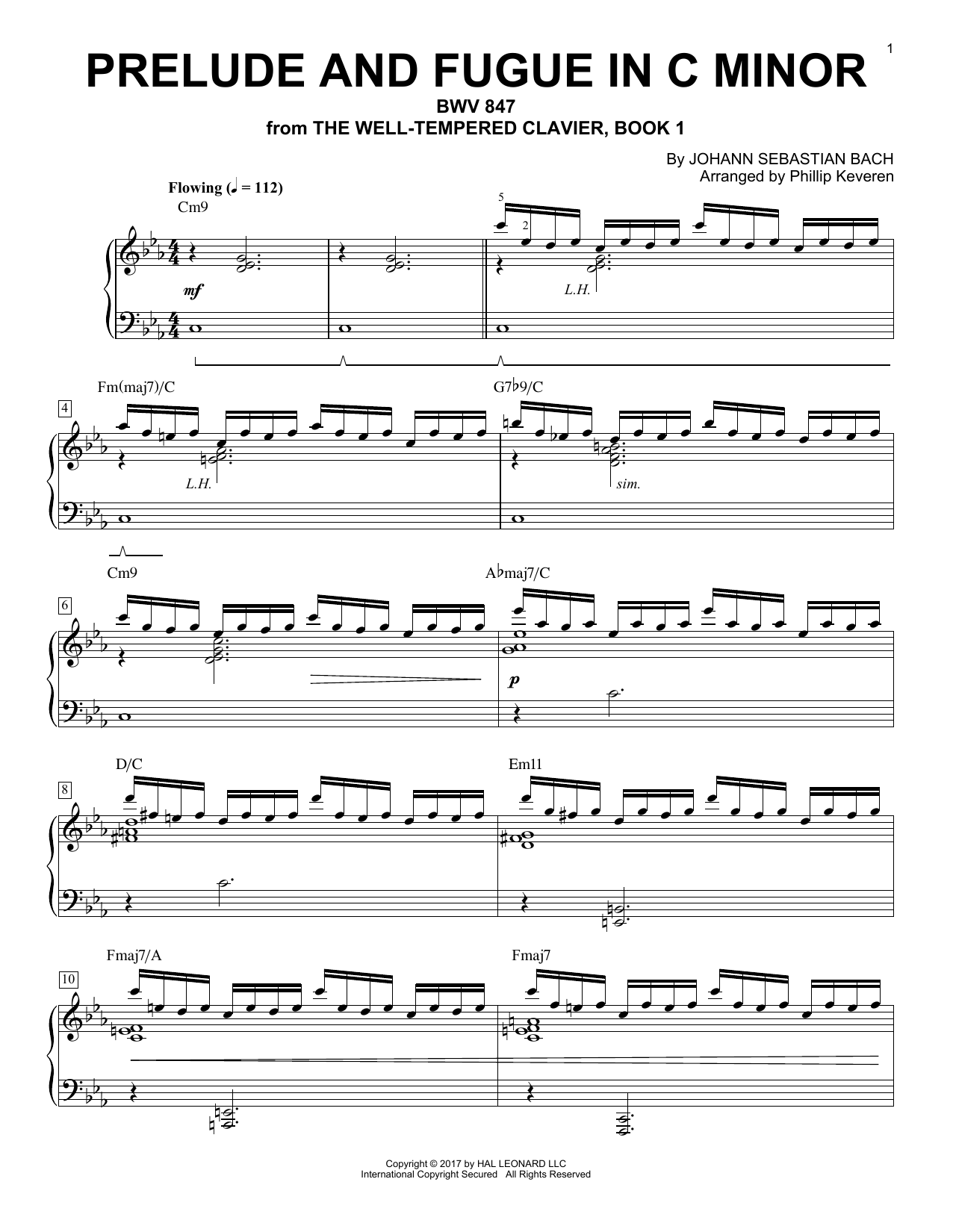 Download Phillip Keveren Prelude And Fugue In C Minor, BWV 847 Sheet Music and learn how to play Piano PDF digital score in minutes
