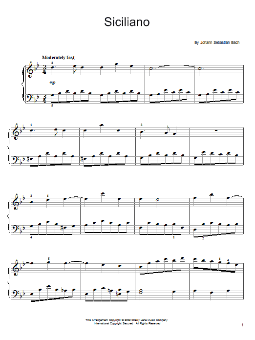 Download Johann Sebastian Bach Siciliano Sheet Music and learn how to play Trombone PDF digital score in minutes