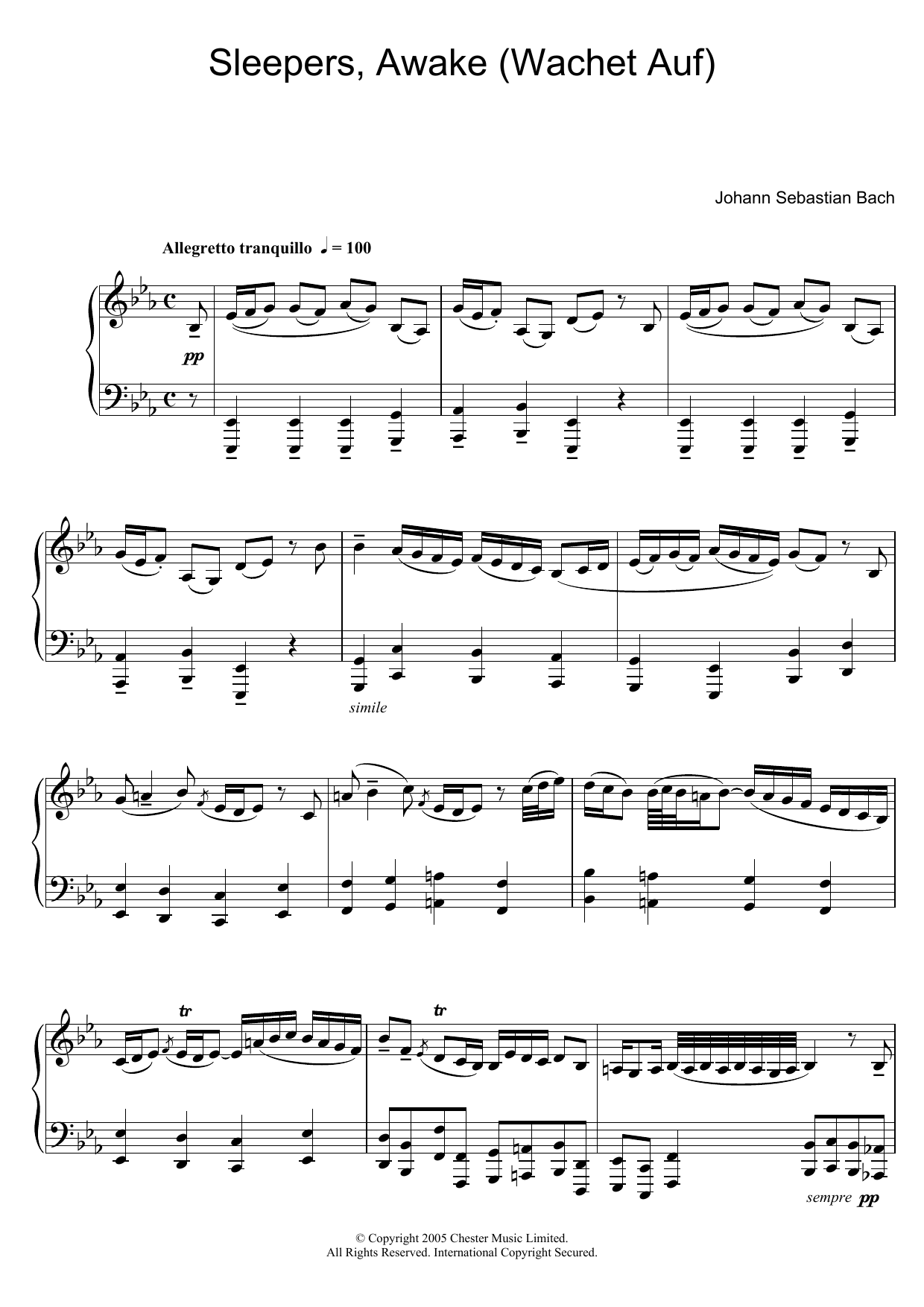 Download Johann Sebastian Bach Sleepers, Awake (Wachet Auf) Sheet Music and learn how to play Tenor Saxophone PDF digital score in minutes