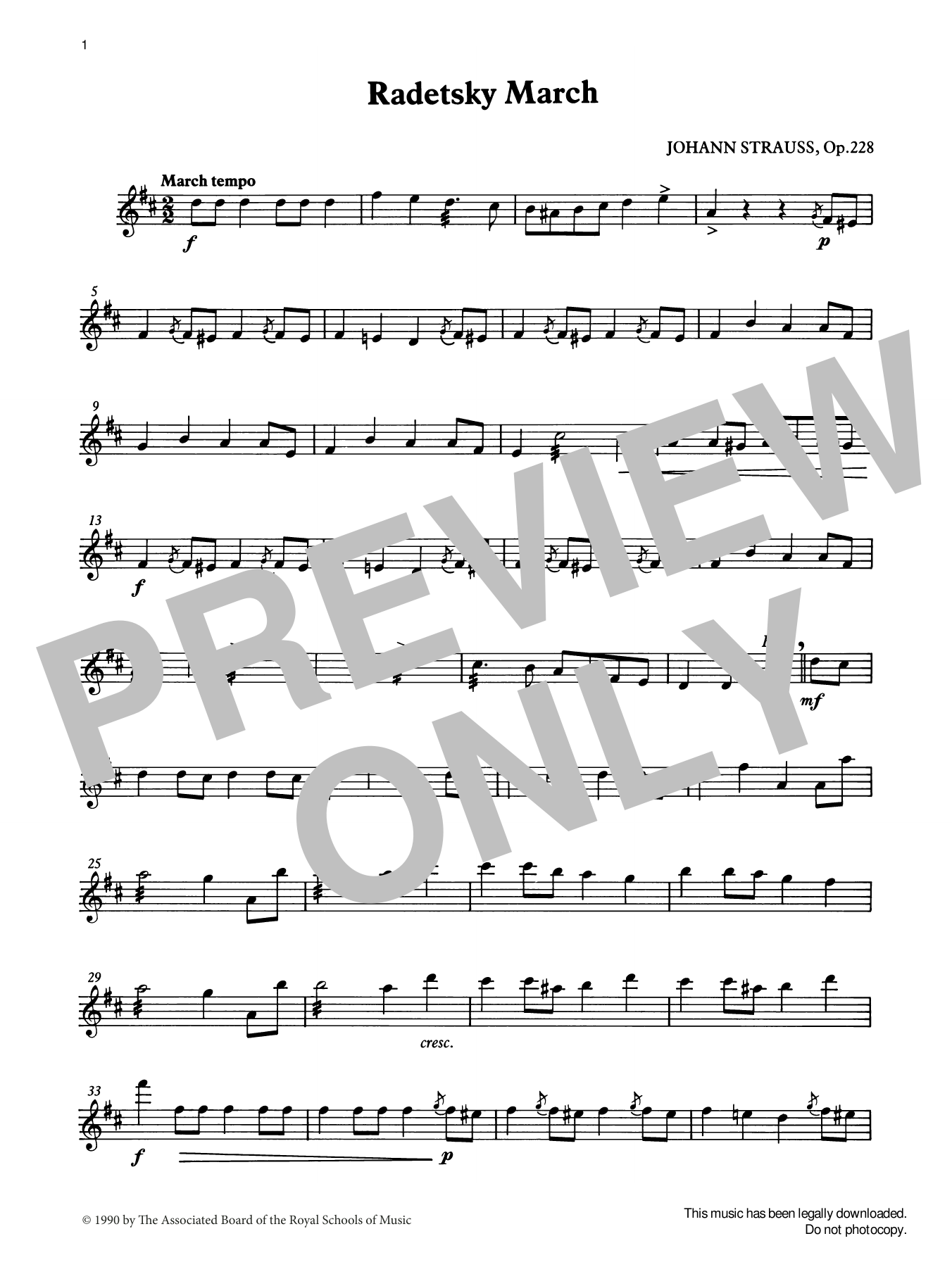 Download Johann Strauss I Radetsky March from Graded Music for Tuned Percussion, Book III Sheet Music and learn how to play Percussion Solo PDF digital score in minutes