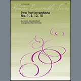 Download or print Johann Sebastian Bach Two Part Inventions No. 1, 3, 12, 15 (arr. Allen Ostrander) Sheet Music Printable PDF -page score for Classical / arranged Brass Ensemble SKU: 1197123.