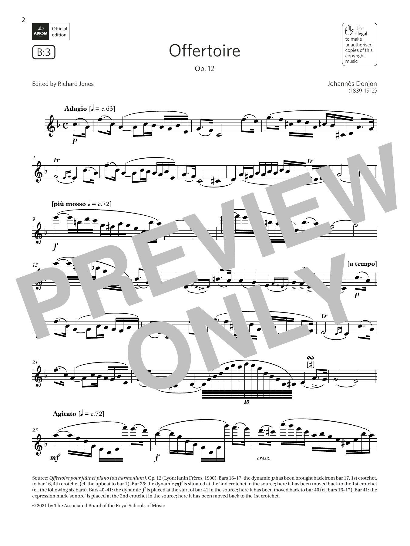 Johannes Donjon "Offertoire, Op. 12 (Grade 7 List B3 from the ABRSM