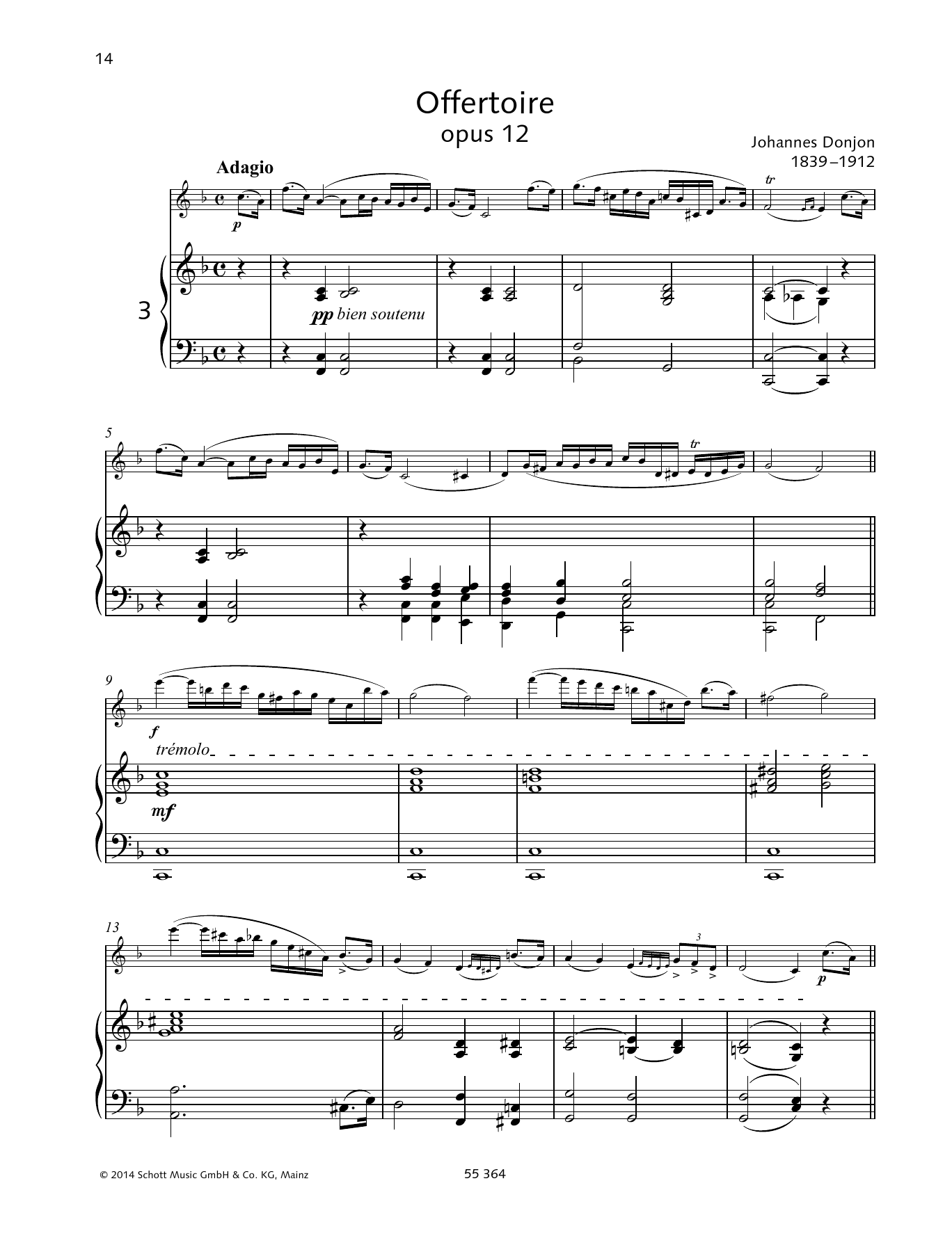 Download Johannes Donjon Offertoire Sheet Music and learn how to play Woodwind Solo PDF digital score in minutes