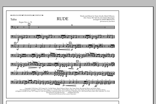 Download John Brennan Rude - Tuba Sheet Music and learn how to play Marching Band PDF digital score in minutes