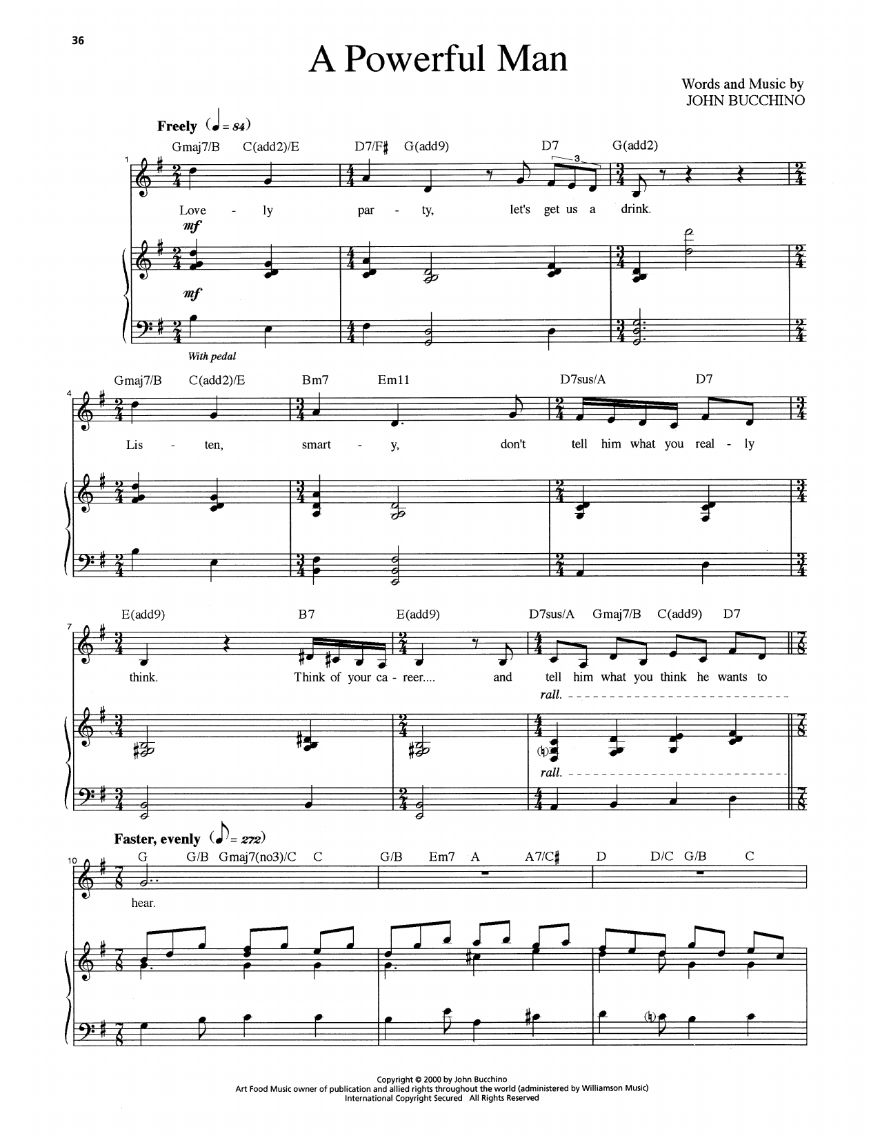 Download John Bucchino A Powerful Man Sheet Music and learn how to play Piano & Vocal PDF digital score in minutes