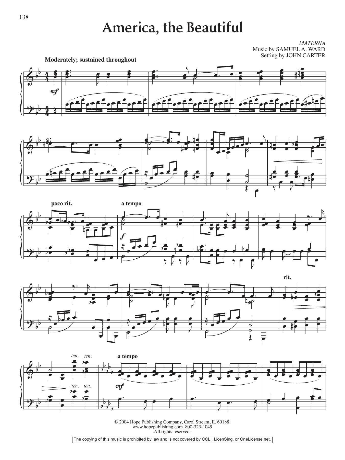 Download John Carter America, the Beautiful Sheet Music and learn how to play Piano Solo PDF digital score in minutes
