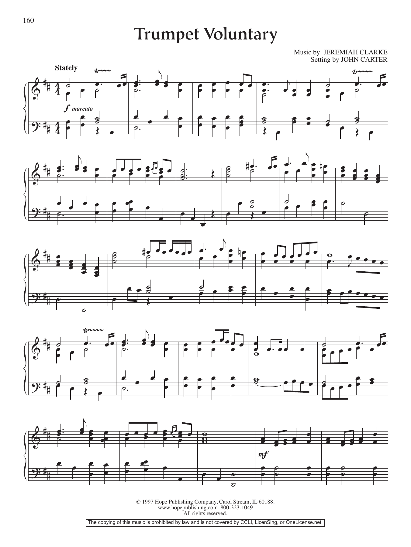 Download John Carter Trumpet Voluntary Sheet Music and learn how to play Piano Solo PDF digital score in minutes