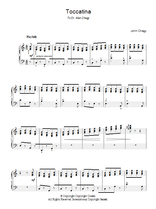 Download John Chagy Toccatina Sheet Music and learn how to play Piano PDF digital score in minutes