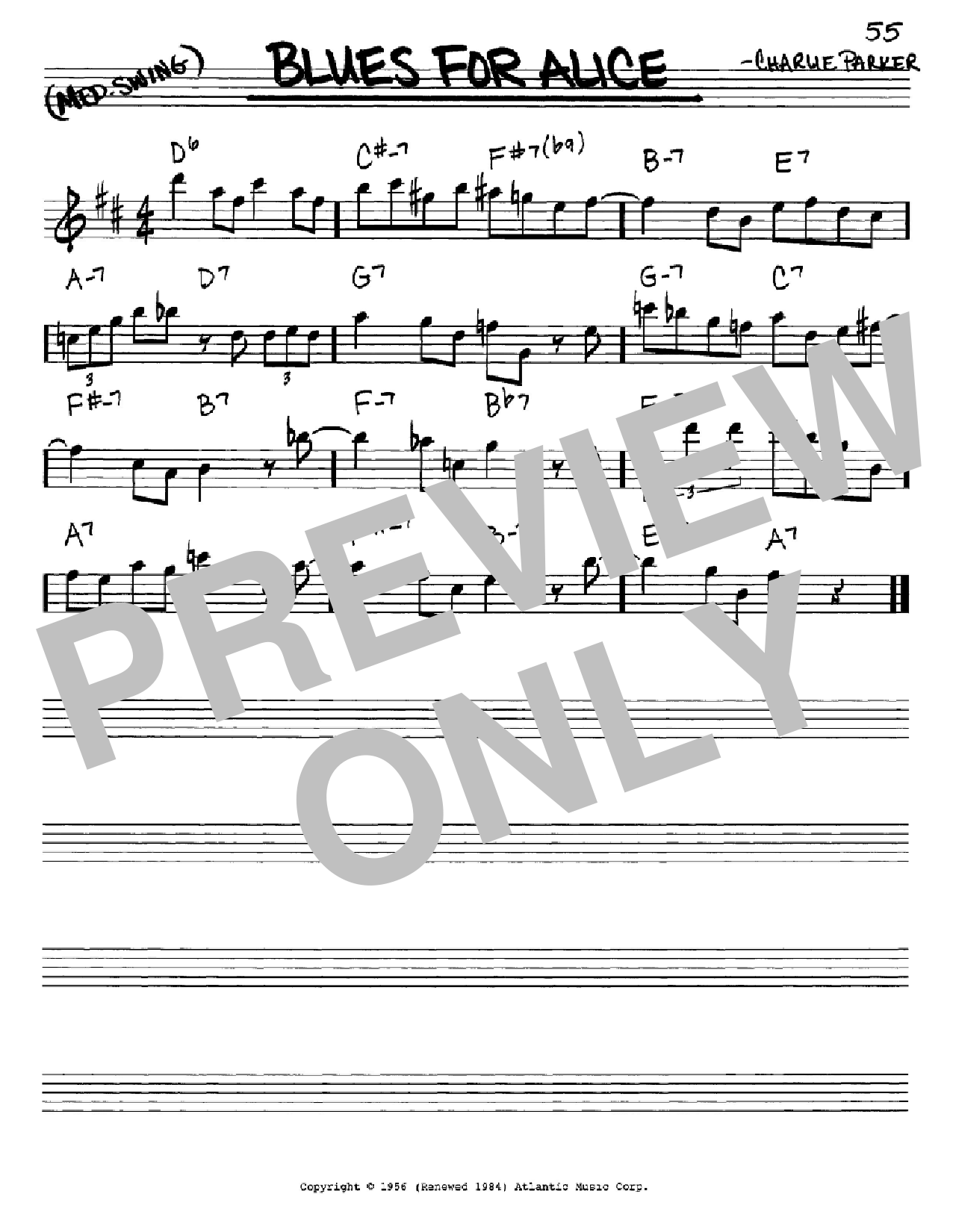 Download John Coltrane Blues For Alice Sheet Music and learn how to play Real Book - Melody & Chords - C Instruments PDF digital score in minutes