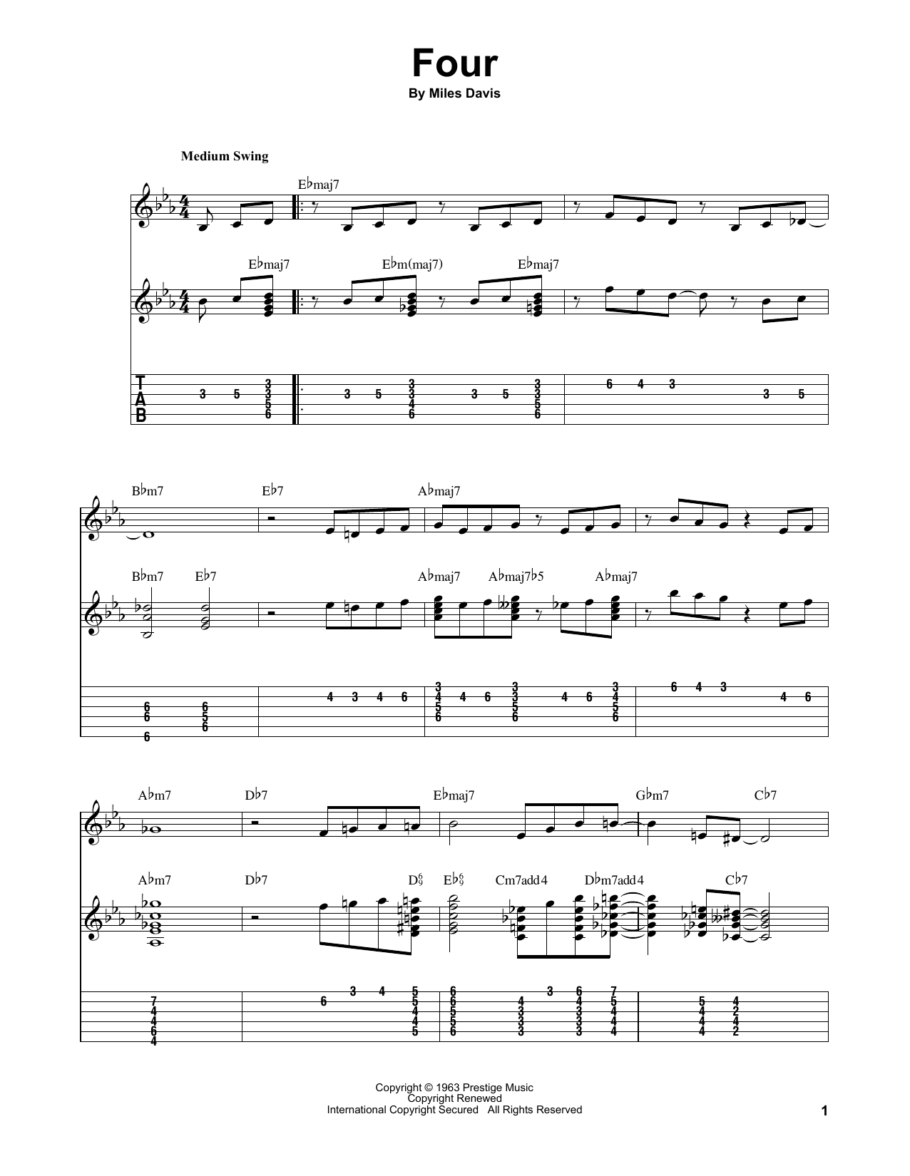 Download John Coltrane Four Sheet Music and learn how to play Very Easy Piano PDF digital score in minutes