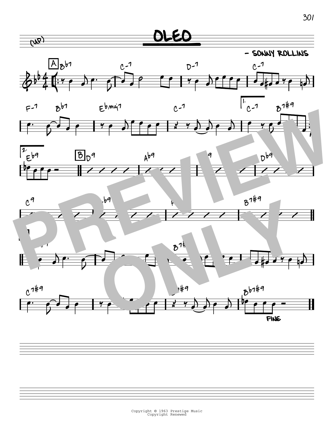 Download John Coltrane Oleo [Reharmonized version] (arr. Jack Grassel) Sheet Music and learn how to play Real Book – Melody & Chords PDF digital score in minutes