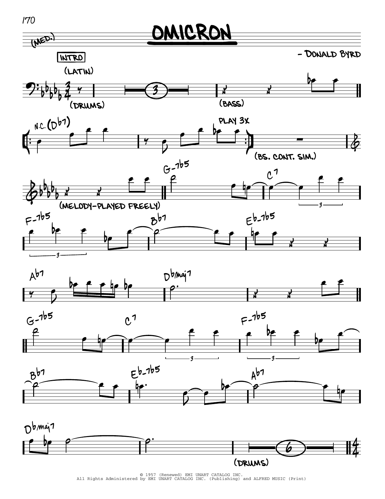 Download John Coltrane Omicron Sheet Music and learn how to play Real Book – Melody & Chords PDF digital score in minutes
